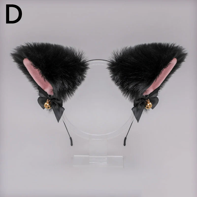 Cute Cat Ears Hairband for Women Plush Bell Cosplay Animal Fox Headband Sexy Hair Band Girls Hair Accessories