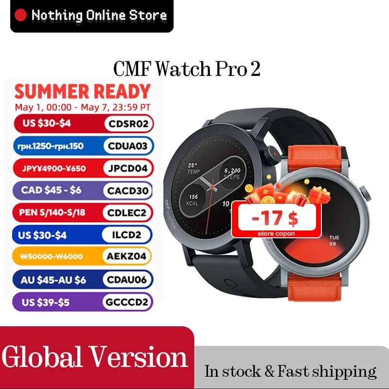 hot sale CMF Watch Pro 2 1.32" AMOLED Bluetooth 5.3 BT Calls with AI Noise Reduction GPS Smartwatch CMF watch