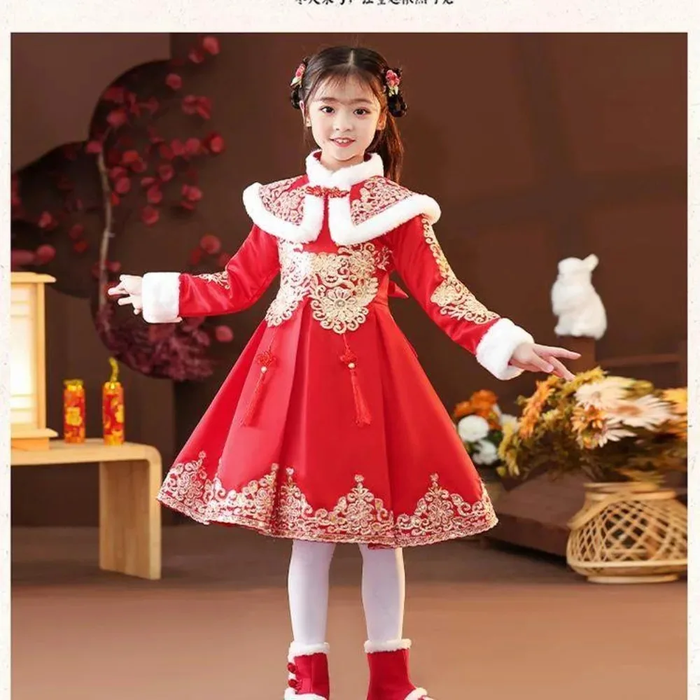 Kids Dresses for Girls Clothes Hanfu Party Cosplay Performance Costumes Children Clothing Chinese New Year Dress Baby Princess