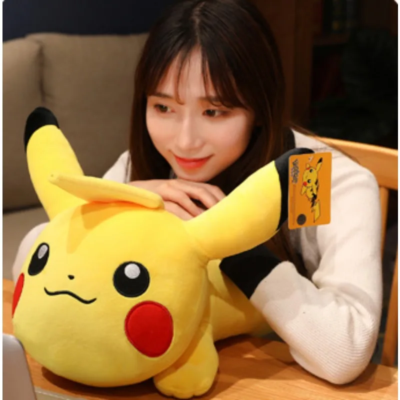 35-60Cm Kawaii Pikachu Knuffel Schattig Groot Formaat Pikachu Charmander Gevulde Pop Pokemon Gooien Kussen Kinderen Verjaardagscadeaus