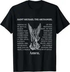 Saint St Michael Prayer T-Shirt Catholic Archangel Christian