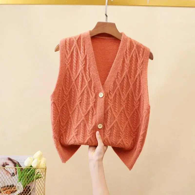 Women\'s Knitted Vests Sweater Vest Purple Sweater Vest Womens Clothing Orange Vest Cute Tops Knit Vest Pink Sweater Womens Vest