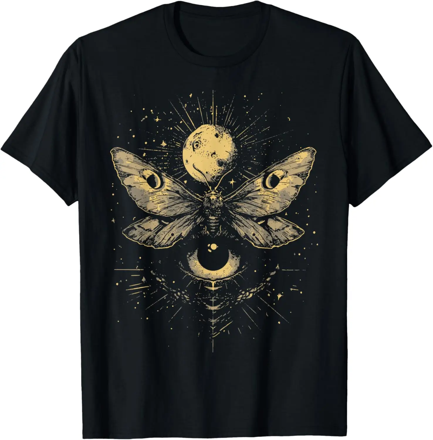 Occult Moon Moth Eyeball | Gothic Weirdcore Grunge Aesthetic T-Shirt