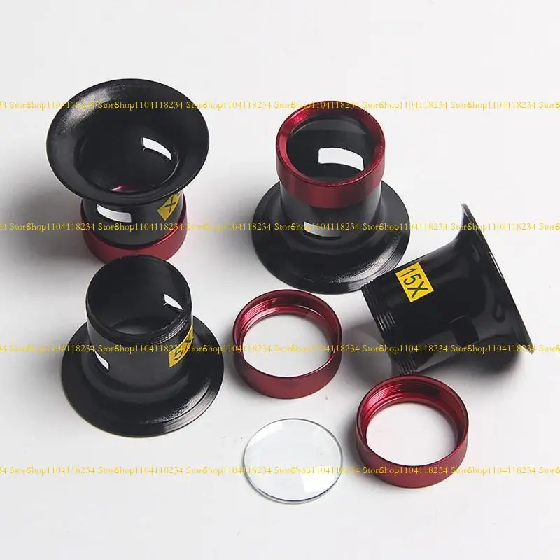 

P9FB Jewelers Eye Loupe Loop Magnifier Glass for Watchmakers Repair Eye Loupe Glass Tools 5X/10X/15X/20X Optional