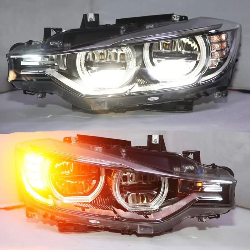 For BMW F30 F35 318 320 325 328 330 335 LED Angel Eyes Headlights Assembly 2013 To 2015 Year SY