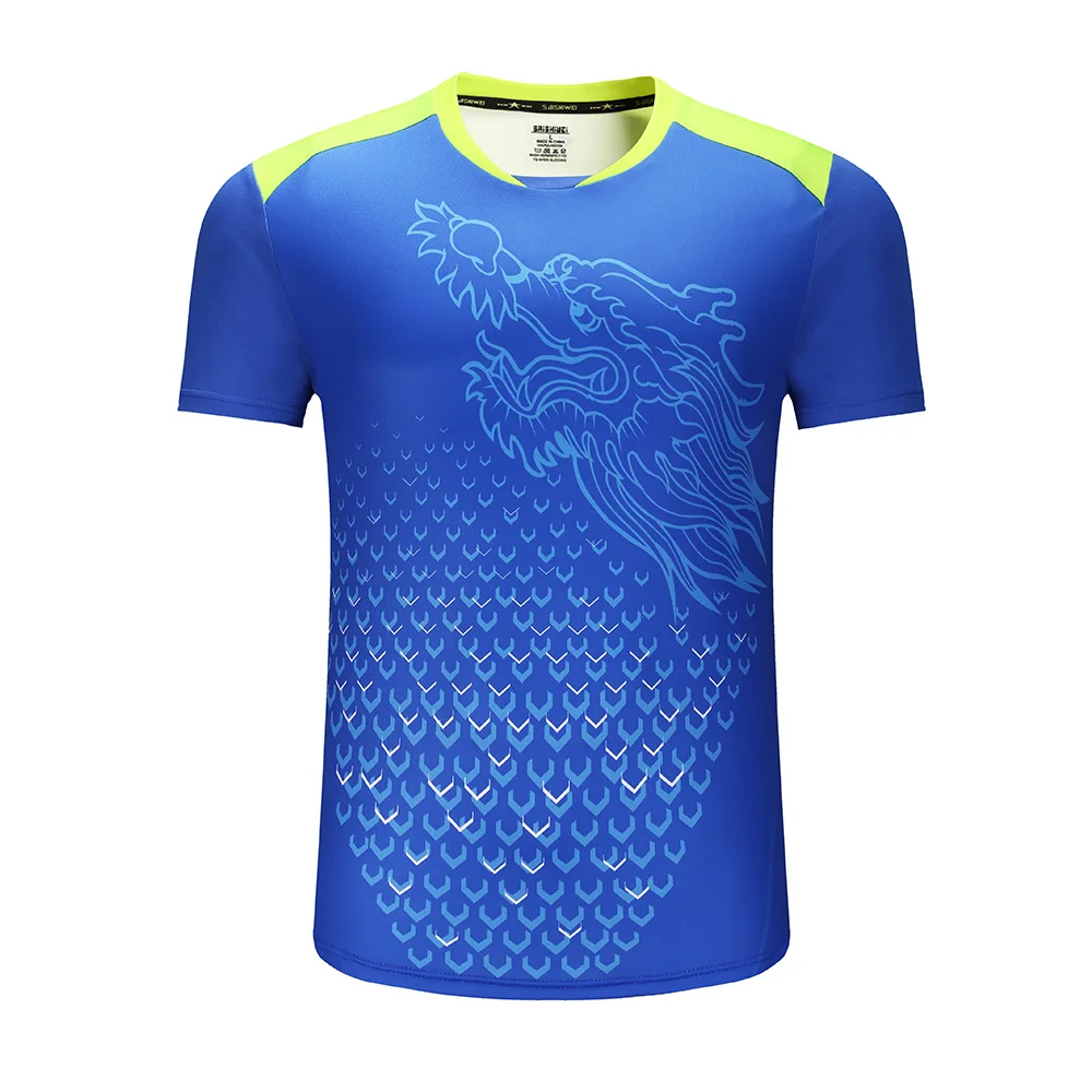 New CHINA Dragon Badminton Short Sleeve Shirts Men / Women ,ping Pong Shirts , Chinese Table Tennis Jerseys, Table Tennis Clothe