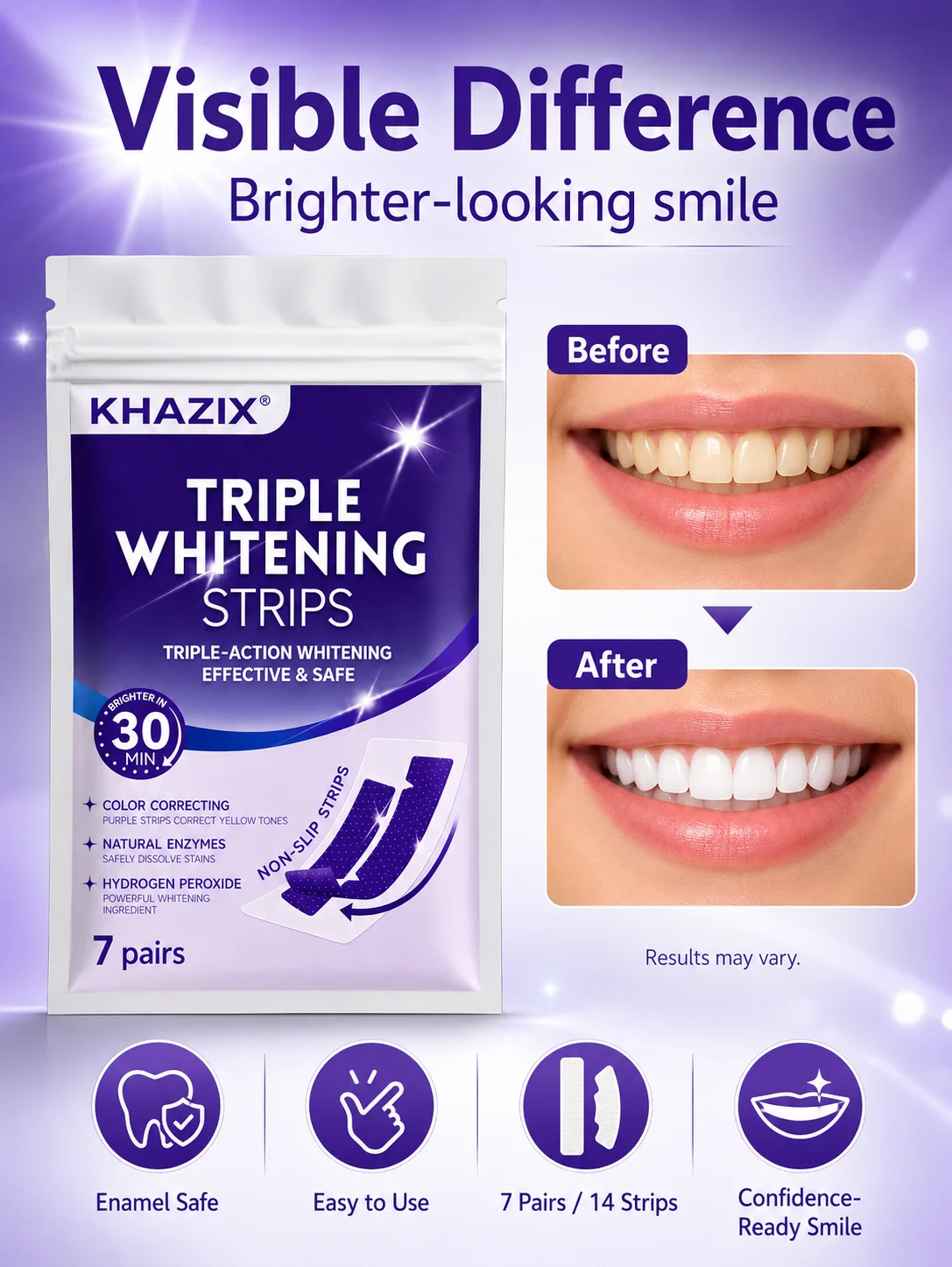 7 pairs Dental Care Strips Oral Hygiene Teeth Patch Fresh Breath Mouth Cleaning Strips for Daily Use view 4