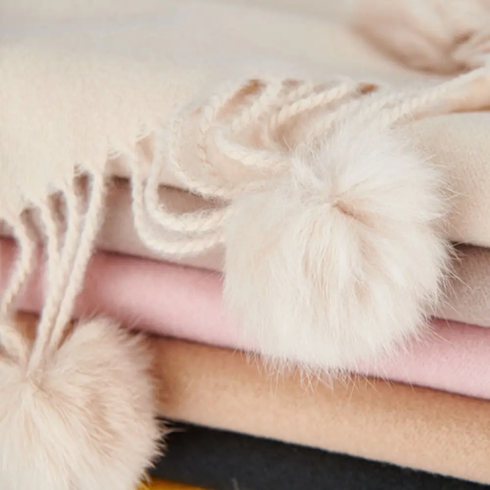 High Quality Cashmere Shawl Scarf Oversized Soft Texture Oversized Pashmina Poncho Warm Thick Fabric Solid Color