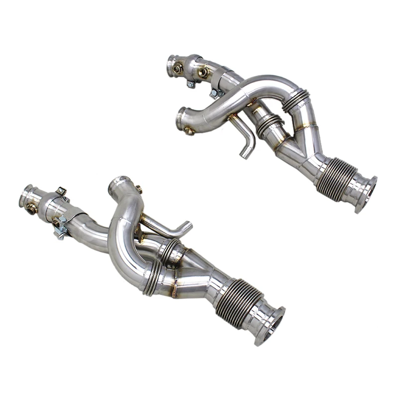 

OEM Stainless Steel Polisng Sport Car Exhaust Pipes For Lamborghini Revuelto V12 6.5L 2023-2025 Free Flow Downpipes
