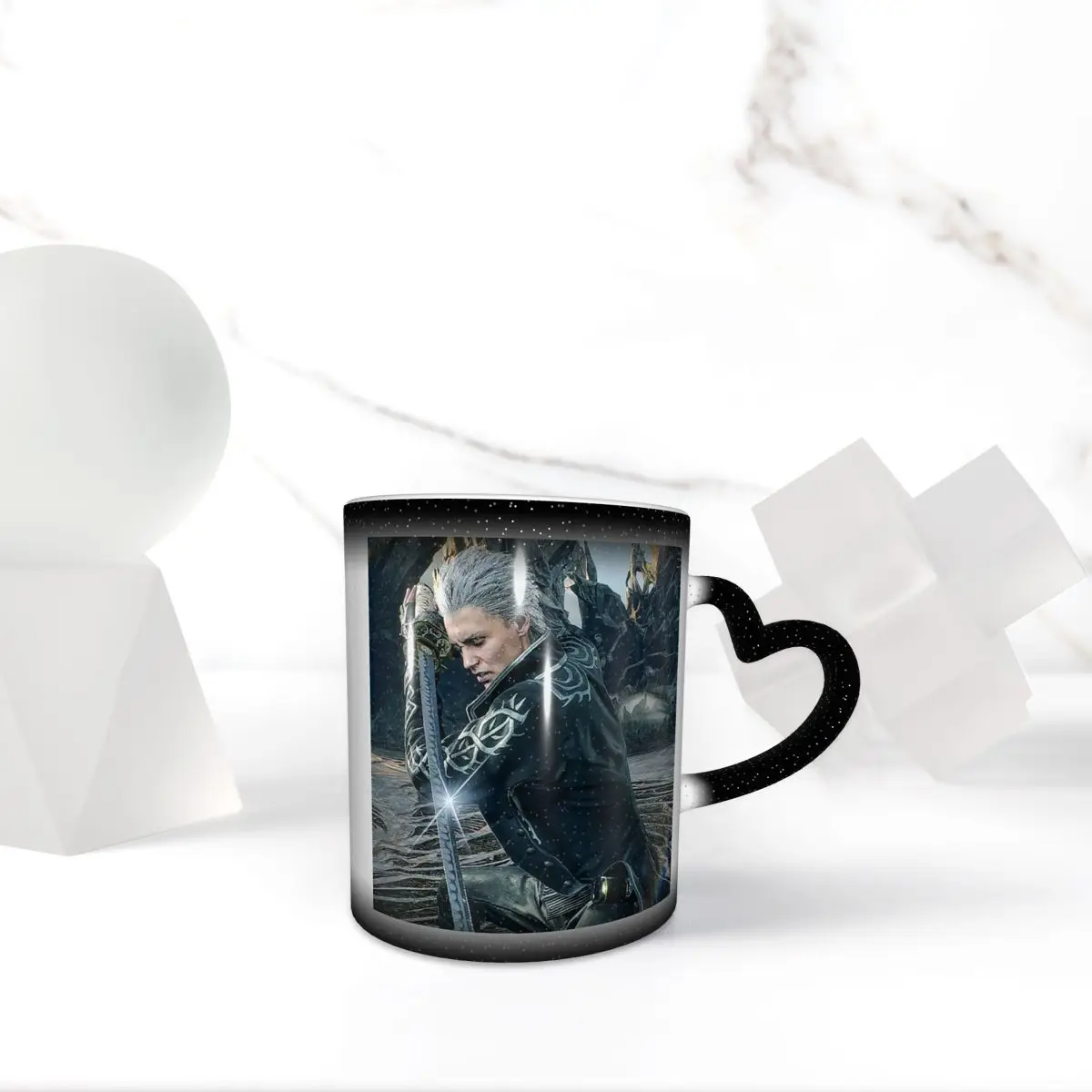 Taza Vergil From The Devil May Cry Seri, divertidas tazas de café de cerámica, tazas de té, taza de leche, regalos para mujer y hombre