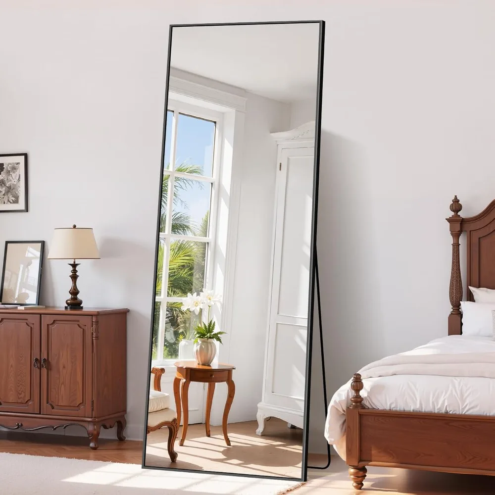 

Full Length Mirror, 68"x24" Floor Mirror Freestanding, Floor Standing Full Body Dressing Mirror with Stand for Bedroom, Living R
