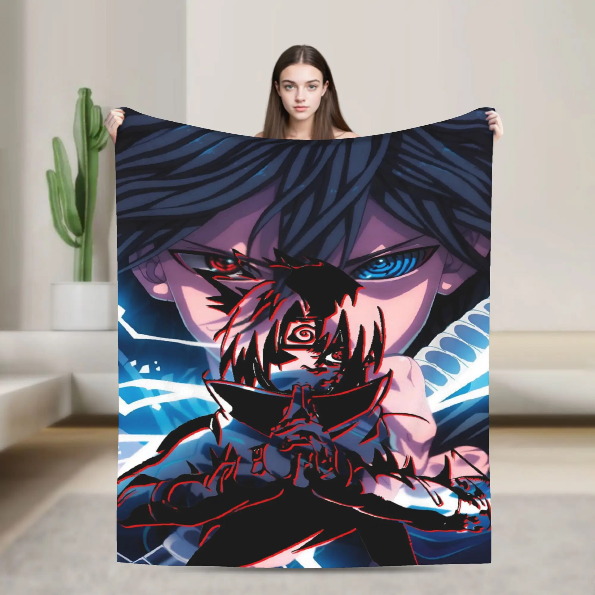 Custom U-Uchihaes Sasuke Anime Blanket 3D Printed Soft Flannel Fleece Warm  Throw Blankets for Travel Bed Sofa Quilt