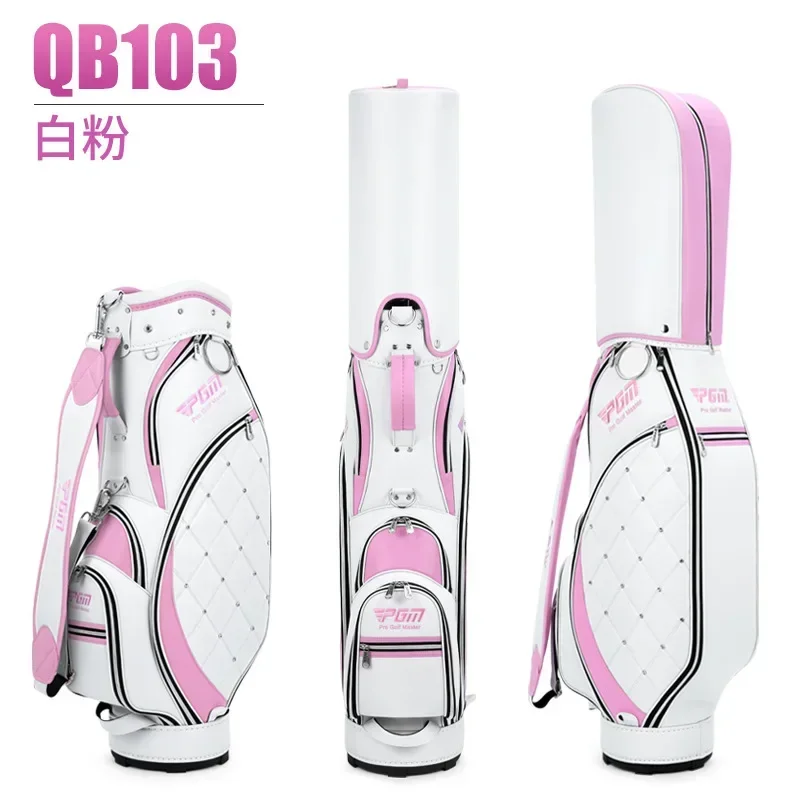 PGM Women Golf Bag High Quality Light TPU Golf Clubs Bag 2 Colors In Choice Waterproof Cloth Ball Bag GOLF Wear Resistant QB103