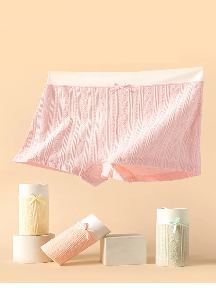 hot sales new girls cotton boxer shorts panties kids solid children underwear 3-15years 4pcs/lot L-5XL young girls teenager