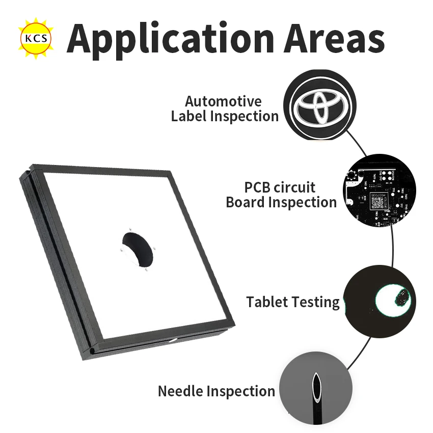 KCS Machine Vision LED Back Light With Holes Planar Light With Holes Flat light source Inspection LED Backlight Detection
