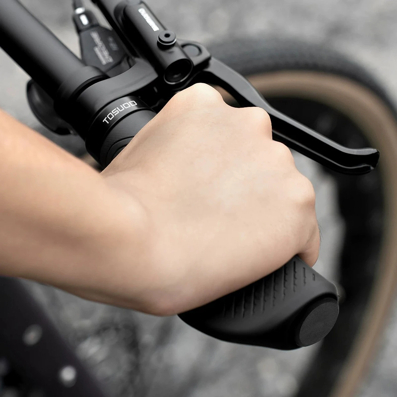 TOSUOD Fahrrad-Lenkergriffe, rutschfest, atmungsaktiv, hochelastisch, ergonomisch, stoßfest, passend für 22,2-mm-Lenker, MTB, Rennrad, Zubehör – Detail 11