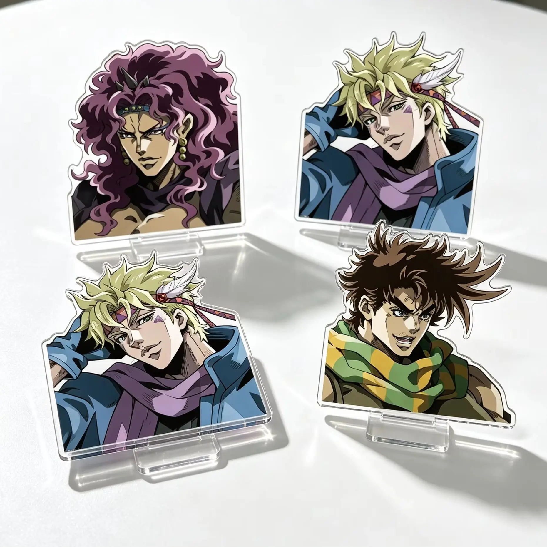 Anime JoJo's Bizarre Adventure: Stone Ocean Jolyne Cujoh Caesar Anthonio Zeppeli Acrylic Stand Model Plate Keychains Desk Decor