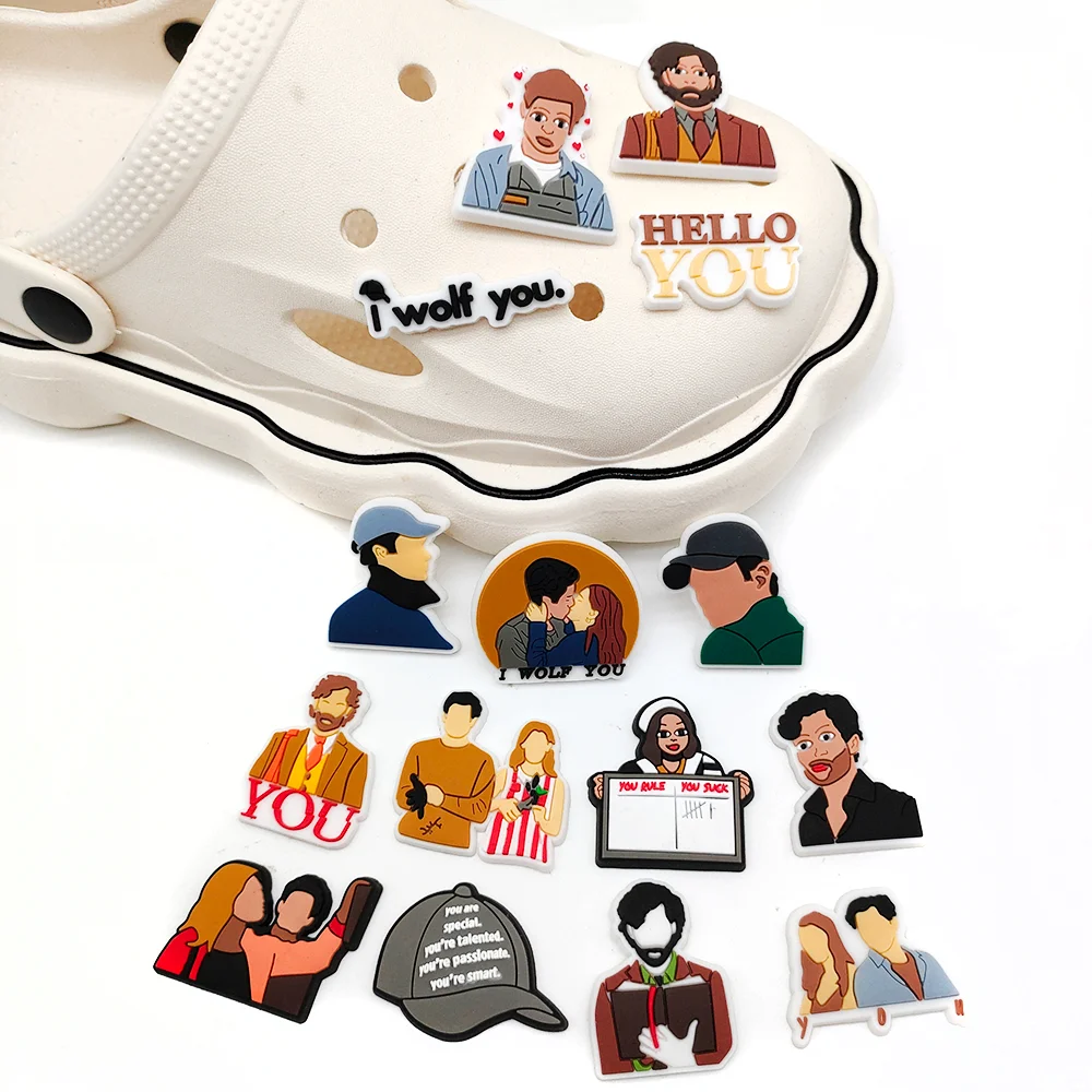 American TV Series YOU Shoe Charms for Clogs Sandals Decoration Shoe Accessories Charms for Friends Gifts