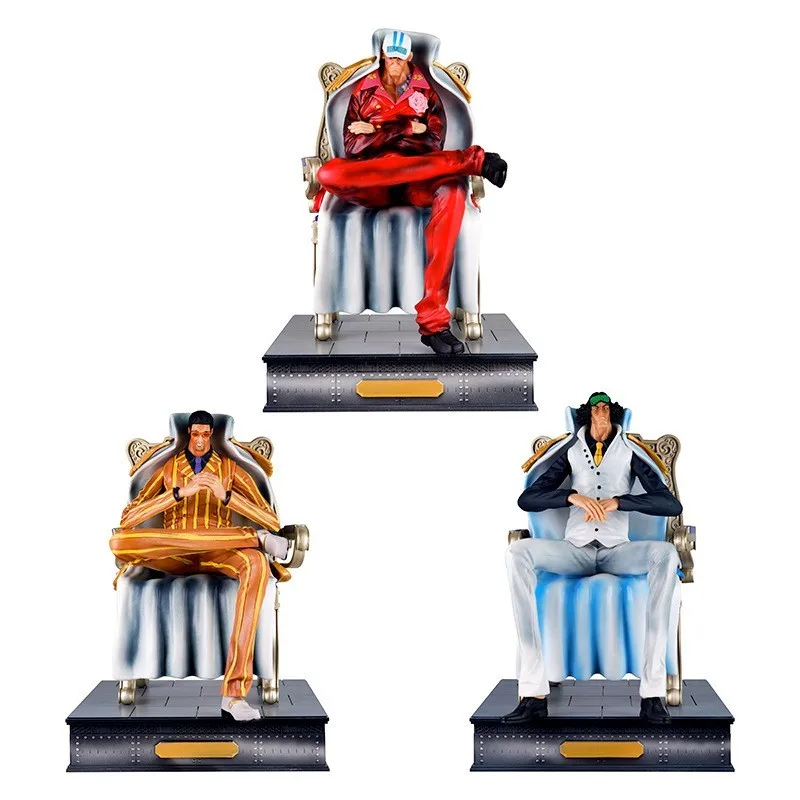 29cm One Piece Figure Admirals Kizaru Akainu Aokiji Pvc Anime Figures Statue Figurine Collectible Model Decoration Toy Kids Gift