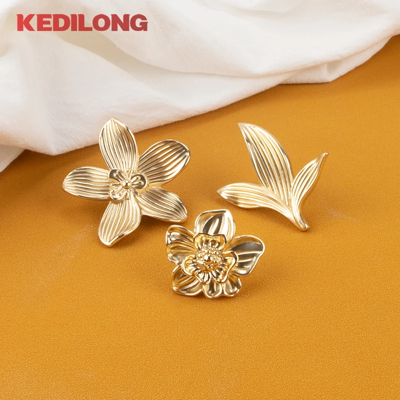 KEDLO moderner minimalistischer blumenförmiger Zinklegierungsgriff für Küchenschränke, goldener Knopf, Schubladengriff in antikem Messing. – Detail 4