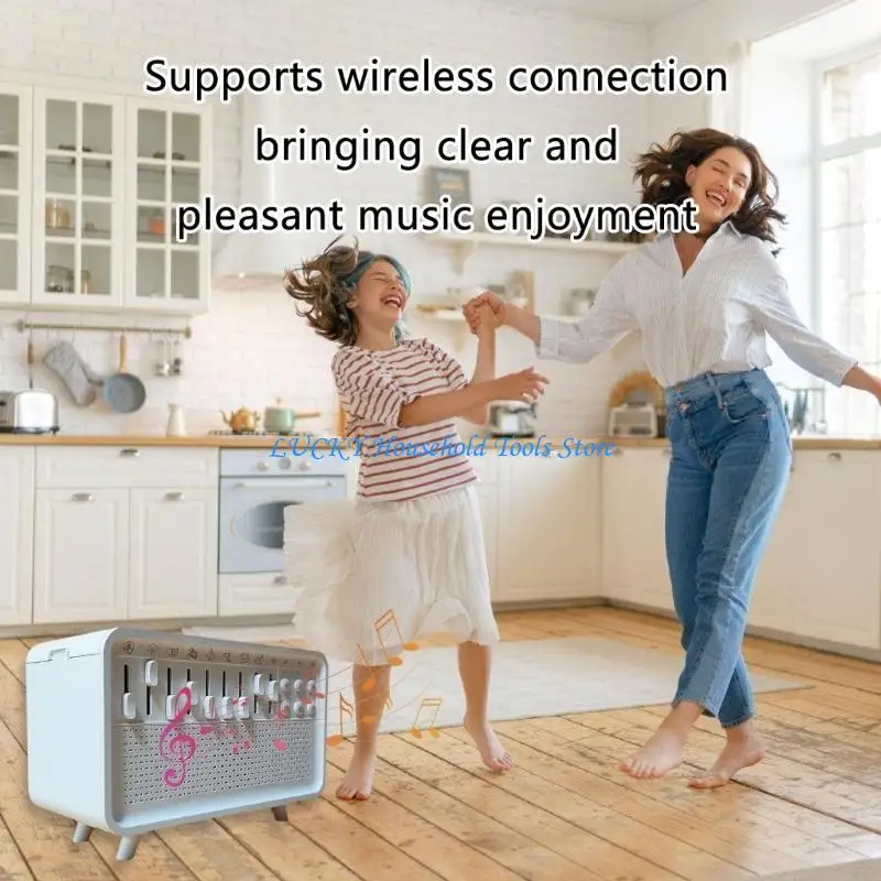 

J0MC Sleep Aids Night Lights Aromas Humidifier with Adjustable Lighting and Bluetooth-compatible Speaker for Relaxation