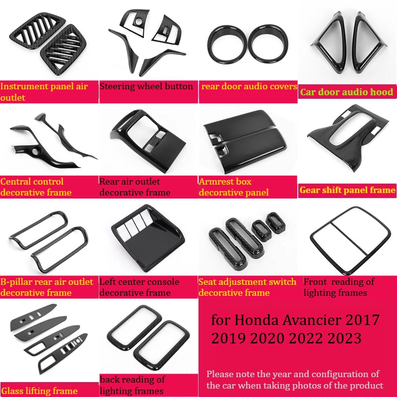 

for Honda Avancier 2017 2019~2023 Anti scratch flower control gear lever cover/modified interior stickergear panel frame