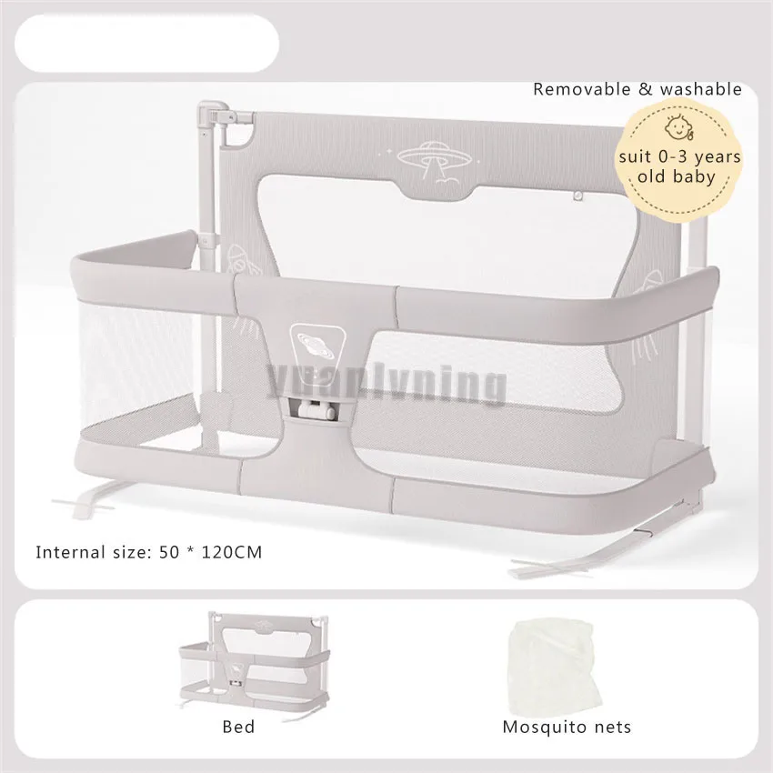 Clôture de couchage améliorée pour bébé, lit barrière 3 en 1, protection, lit latéral relevable, lit à tirer pour bébé de 0 à 3 ans, garde-rail anti-chute