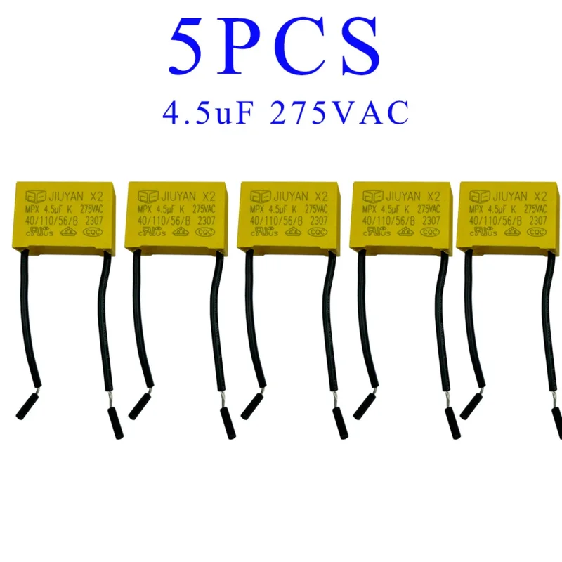 Capacitor anti-disturbana de alta tensão 4,5μF 275V - para interruptores inteligentes sem linhas neutras, ventiladores domésticos, máquinas de café e iluminação