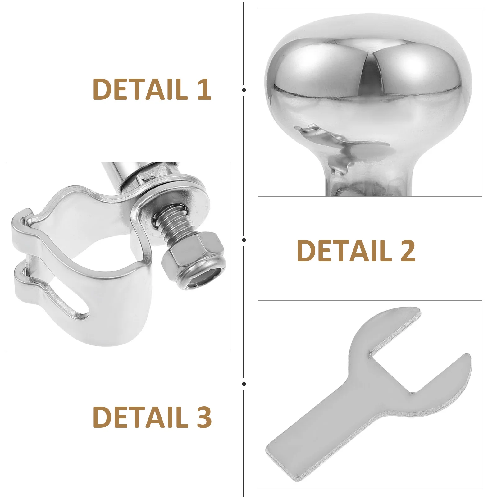 

Universal Steering Wheel Assist 316 Yacht Boat Accessory Practical Power H Reduces Turning Radius Knob