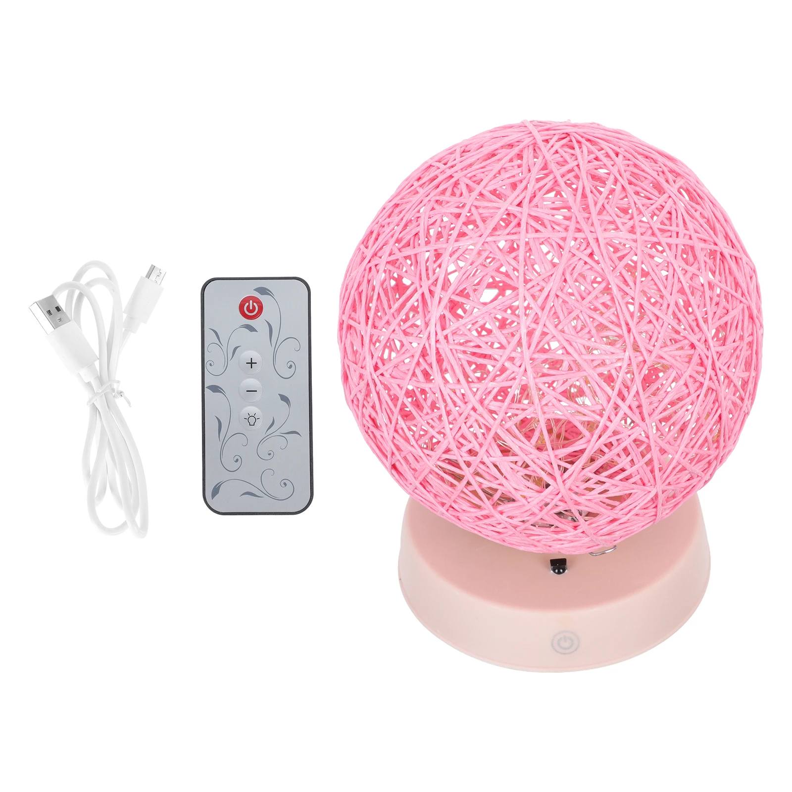 

Rattan LED Small Night Lamp Creative Decorative Table Light Rechargeable Compact Size Long Service Life Plastic Weaving