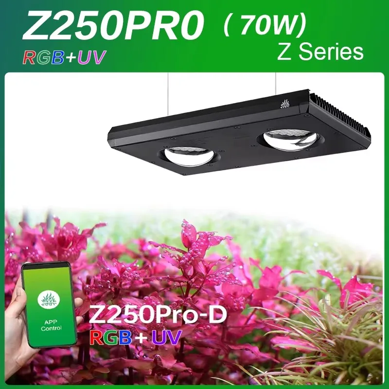 WEEK AQUA Z250 Pro Aquarium Led Light Spotlight RGB UV Full Spectrum Intelligent APP Control Sunrise And Sunset For Fish Tank