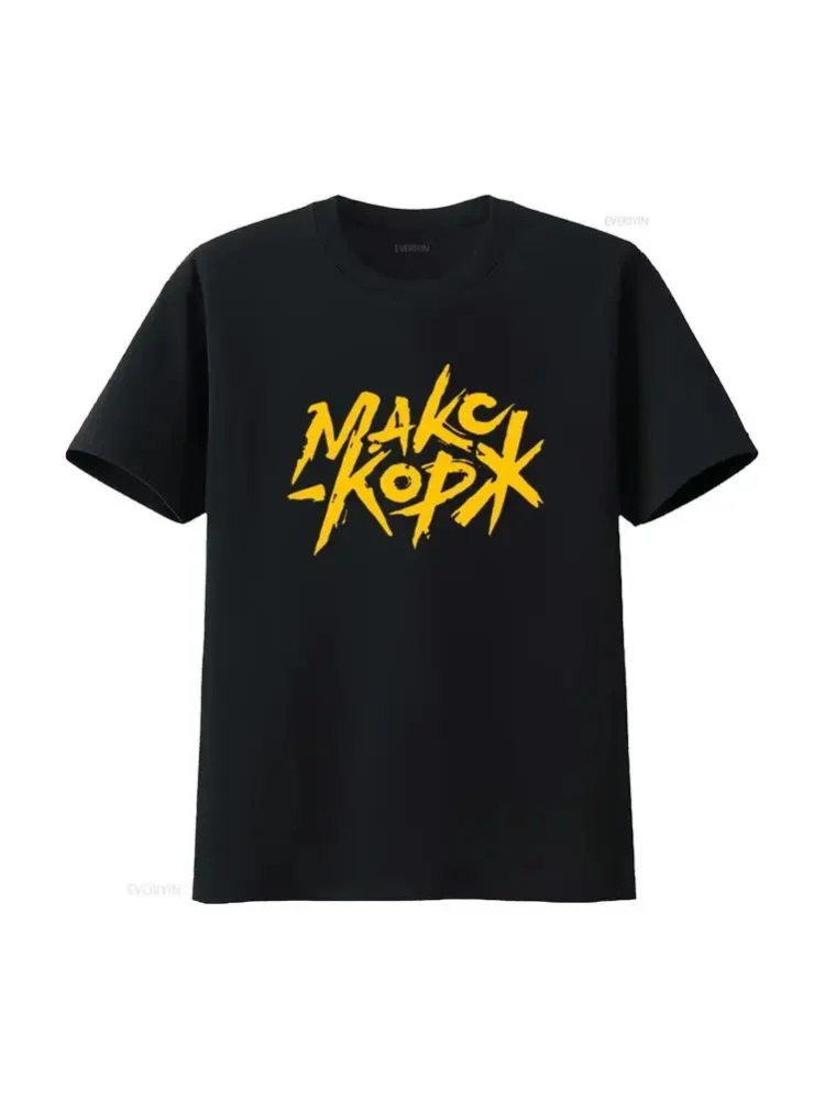 Max Korzh Fan Max Korzh T-Shirt Essential Langarm Vintage Washed Vielseitiges Unisex Grafik-Top für den Alltag Dehnbar