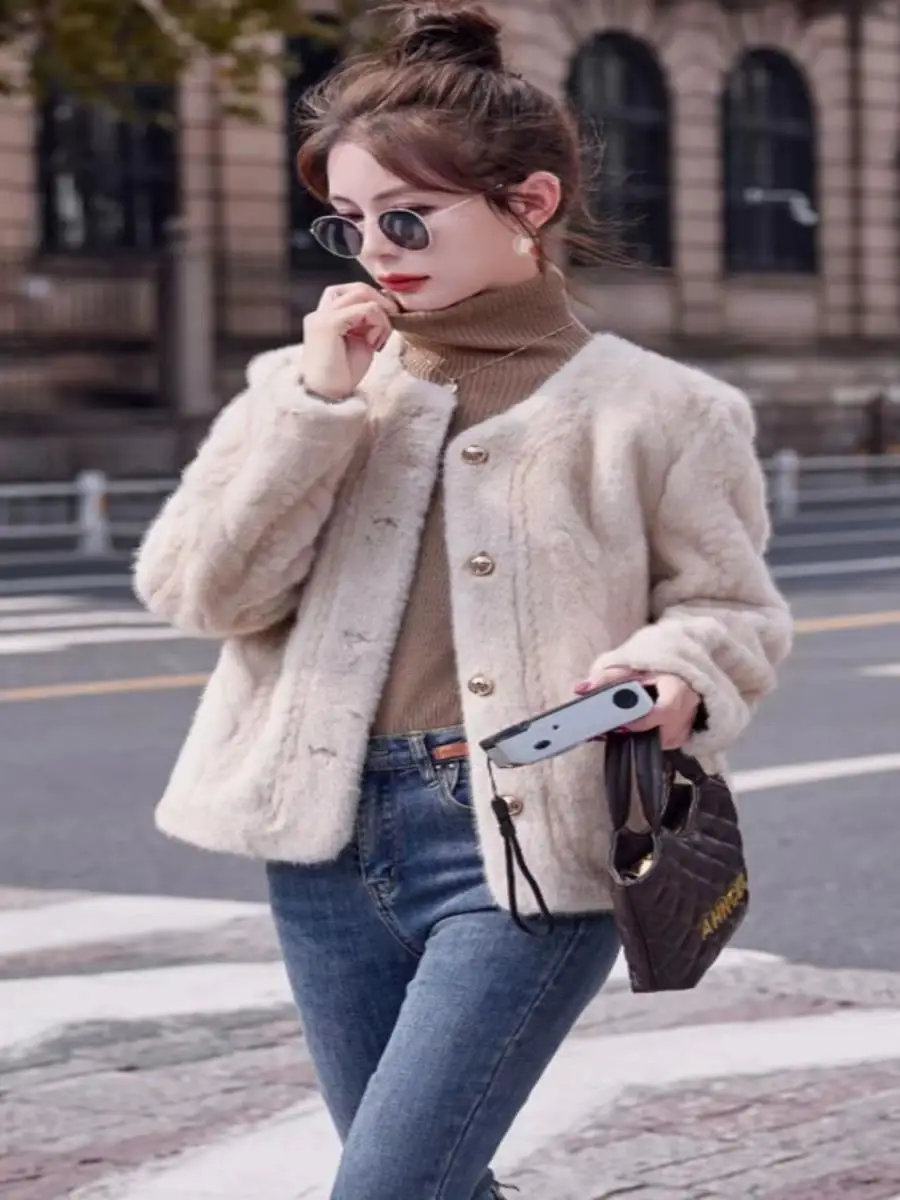 Eco-friendly pele jaet feminino ort sle outono inverno nova chegada assimétrico bainha quente casual sle regular fino