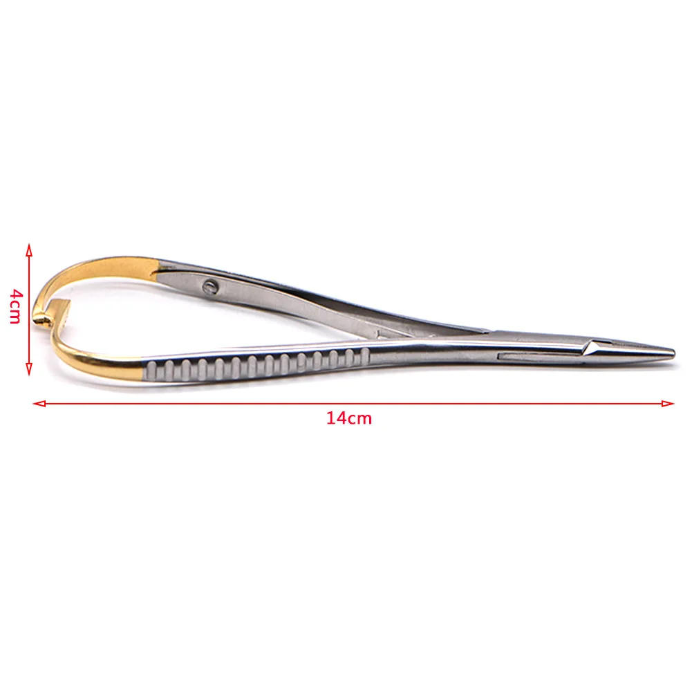 Porte-aiguille dentaire Standard 14cm, pince de Suture en acier inoxydable, pince orthodontique, Instrument chirurgical, outil de dentiste