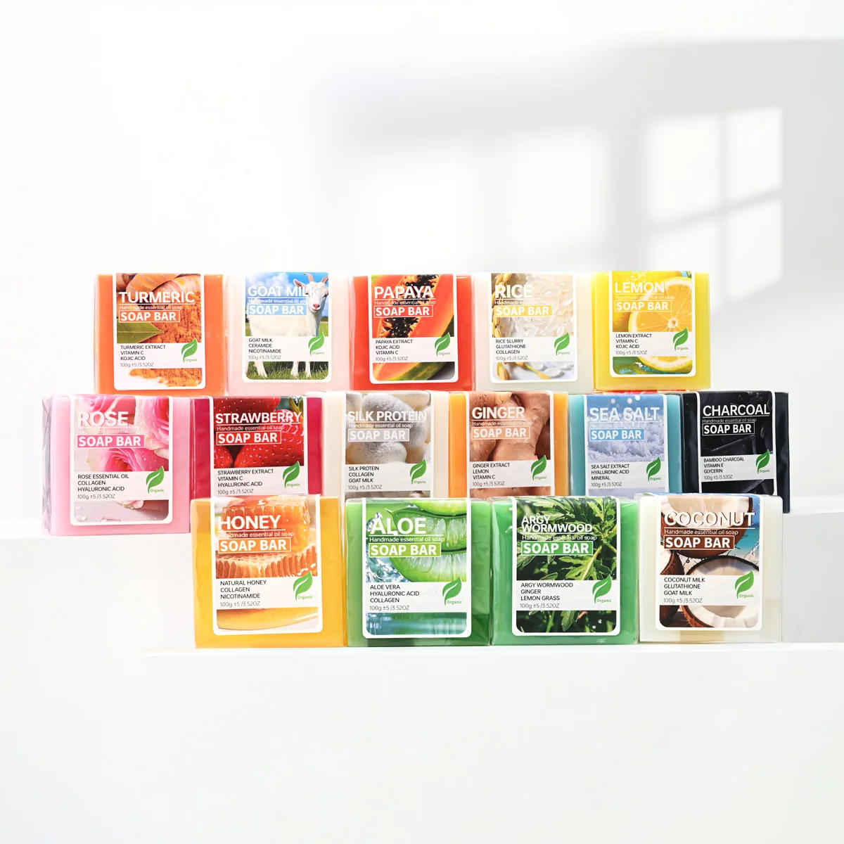 Sapone all'olio essenziale di limone, sapone schiarente e detergente per la pelle alla vitamina C, aggiunto con quercetina per migliorare la luminosità della pelle, profondamente