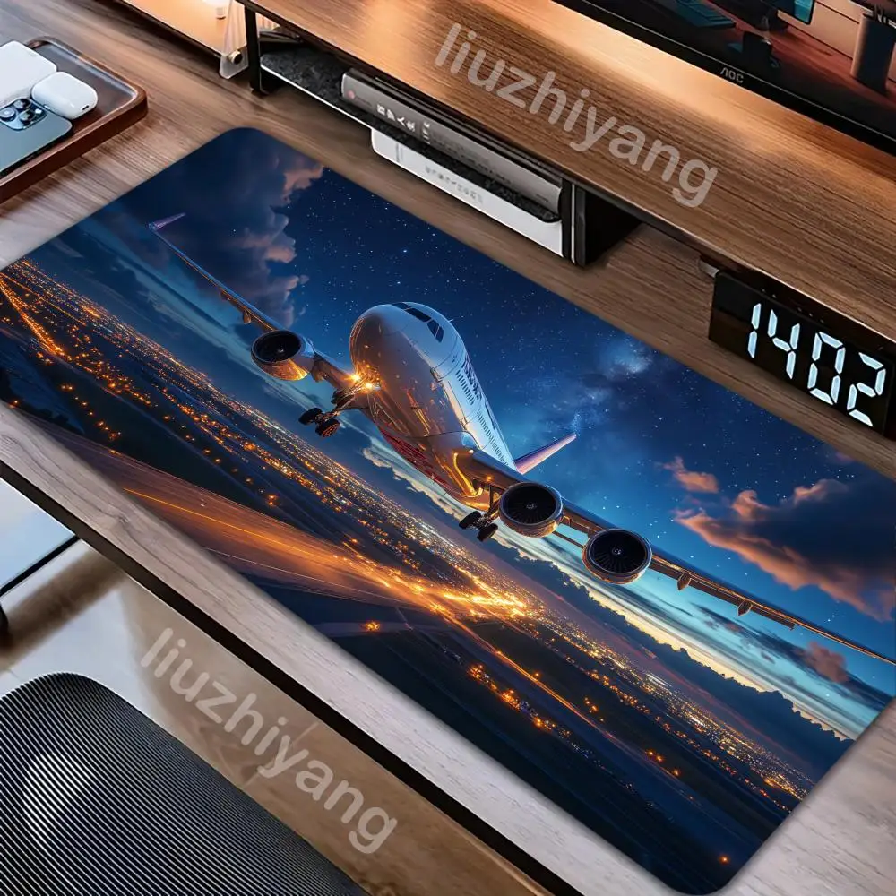 

passenger aircraft Mouse Pad Large Computer Office Game Table Mats XXL Rubber Anti-slip Gaming Keyboard Mousepads Long Desk Pads
