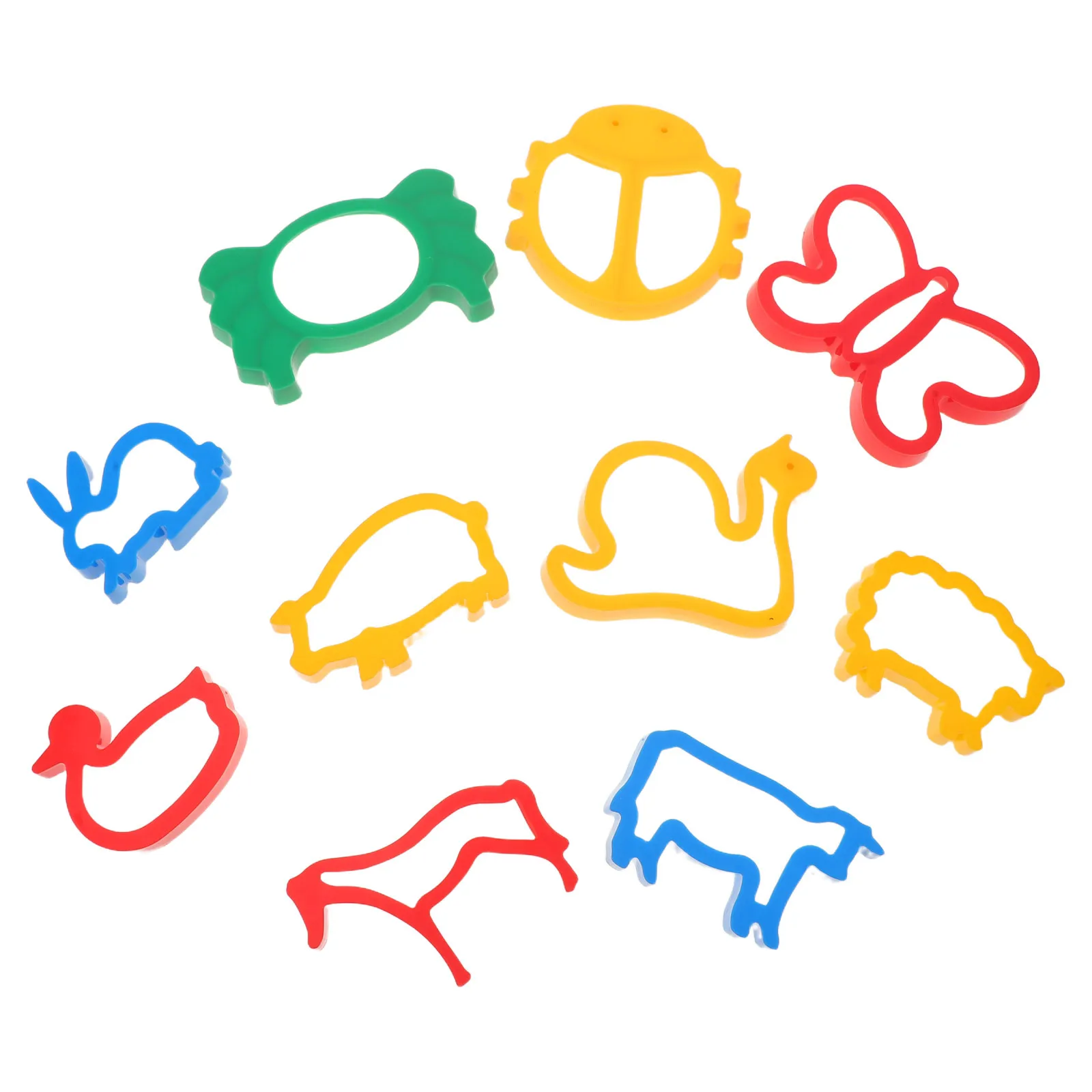 Moules en argile pour enfants, coupe-fruits d'animaux, ensemble d'accessoires de pâte pour bricolage, artisanat, amélioration de la créativité, apprentissage des découpes d'animaux, 10 pièces