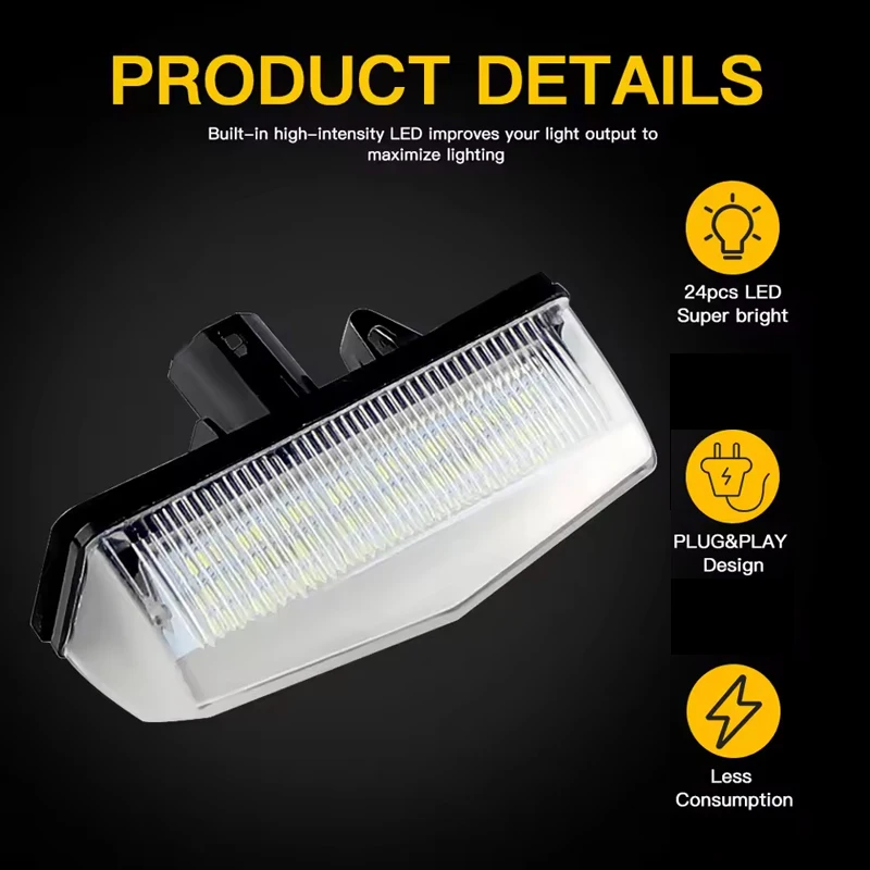 2 Buah untuk Toyota Matrix 2009-2013 untuk Toyota Venza 2008-2013 2014 2015 RAV4 C-HR Lampu Pelat Nomor LED 12V Putih