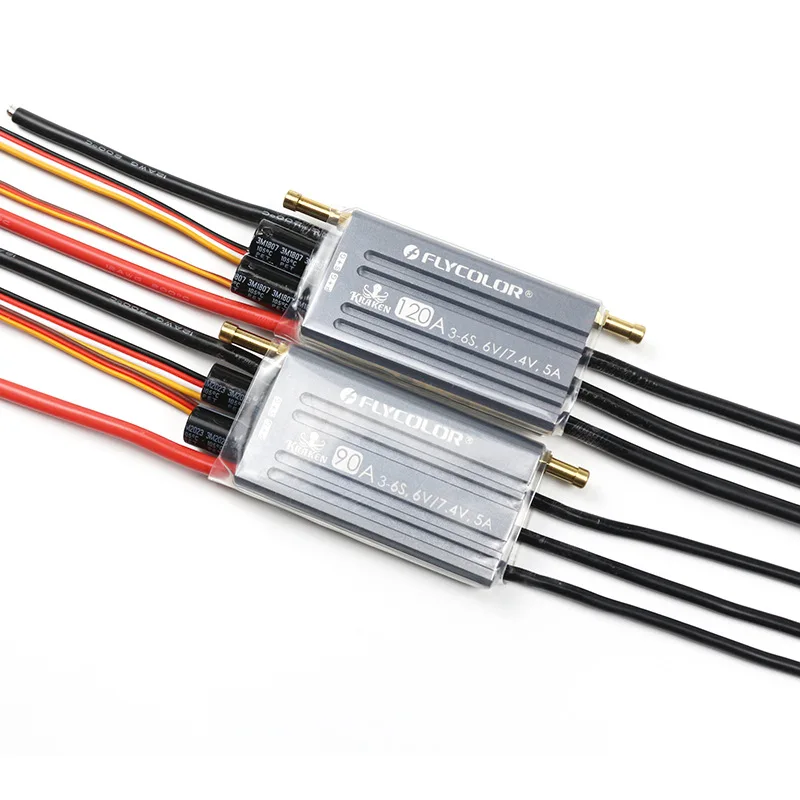 FLYCOLOR KRAKEN 3-6S مقاوم للماء بدون فرش ESC وحدة تحكم إلكترونية في السرعة RC قارب سباق 40A/60A/90A/120A/150A/180A يبو بلاستيك