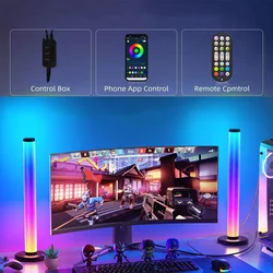 360° Smart RGB LED Light Bars Night Light Bluetooth APP Control Music Sync Backlight for Gaming Room TV Bedroom Decor Mood Light