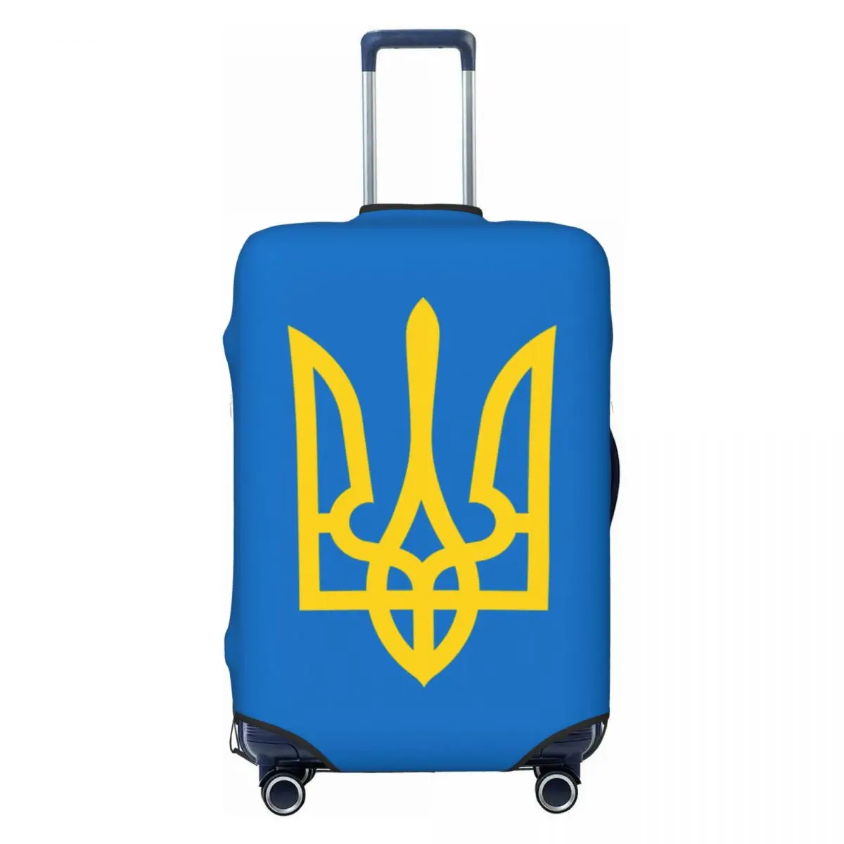 

Custom Ukrainian Trident Suitcase Cover Dust Proof Coat Of Arms Ukraine Flag Luggage Protective Covers for 18-32 inch