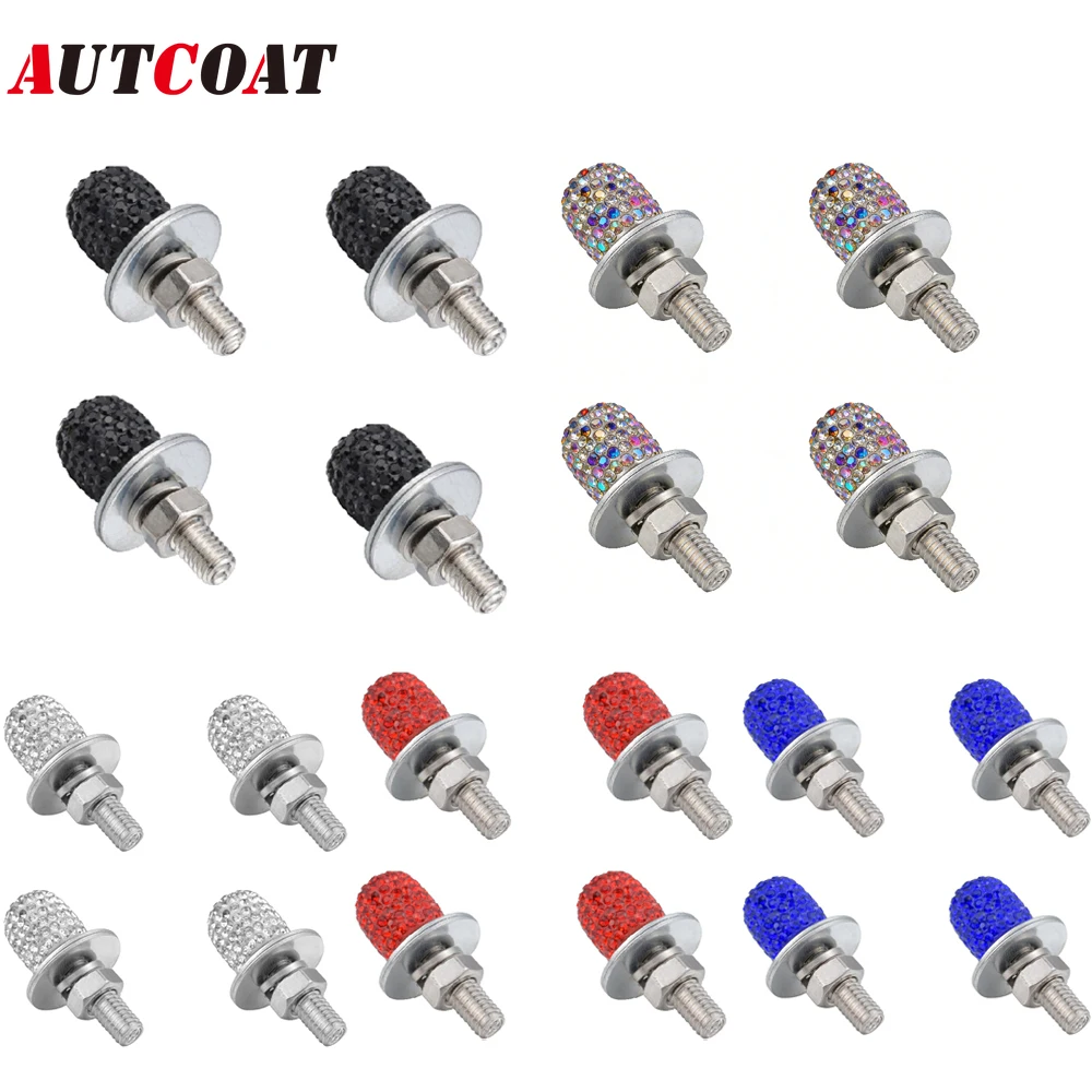 

Комплект из 4 универсальных болтов для номерного знака, крепежные винты с заглушками для мотоциклов, чопперов, автомобилей