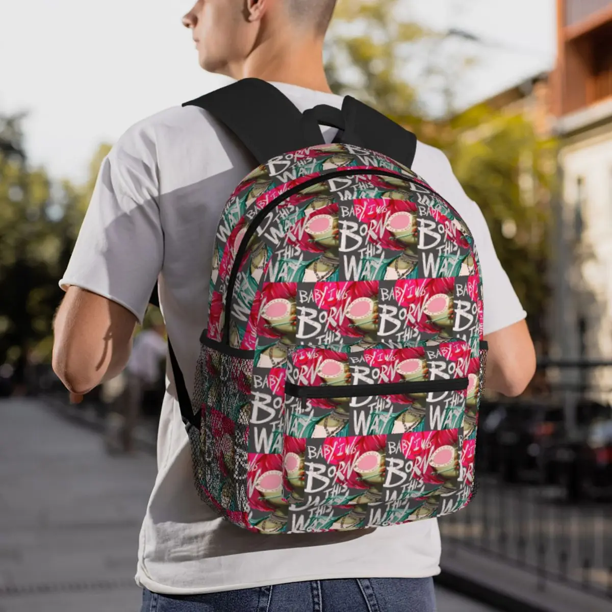 Kawaii Harajuku Pride LGBTQ الجنس محايد على ظهره حقيبة مدرسية المشي لمسافات طويلة السفر Daypack للرجال النساء موضة الكتب حقائب كتف