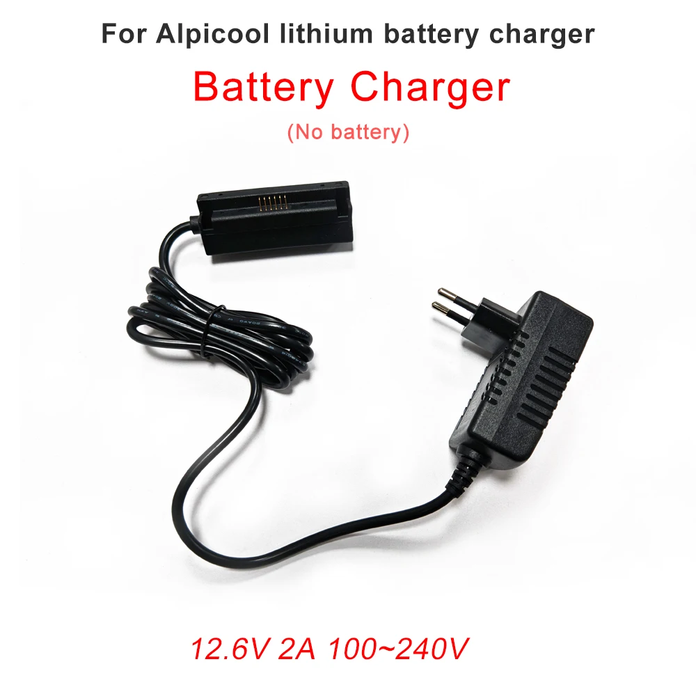 Alpicool Car refrigerator Lithium Battery Charger 12.6V 2A Built-in battery Adaptor Charger 100-240V(No battery)