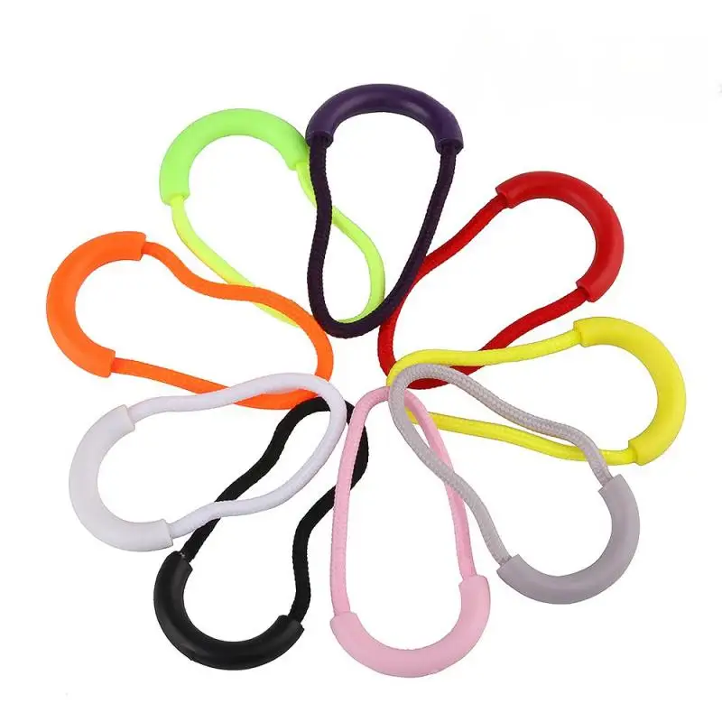 5/10Pcs MIX PVC Zipper Pull Cord Mix Color Zipper Head Pull Puller End Fit Rope Tag Fixer Zip Cord for Garment Bags Accessory