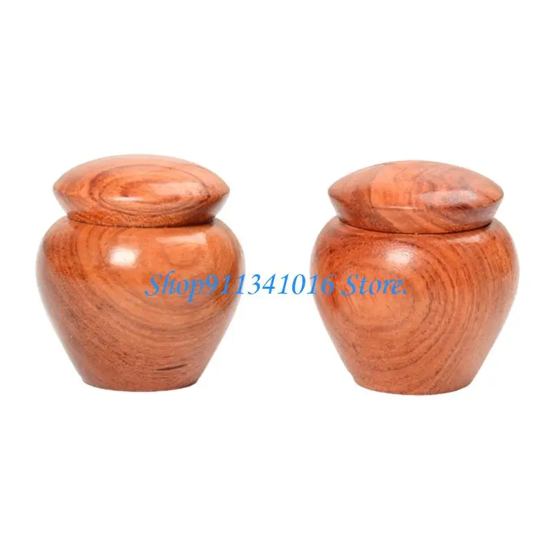 

4x7b набор из 2 банок из розового дерева для хранения закусок Специи деревянные канистерские канистеры украшения