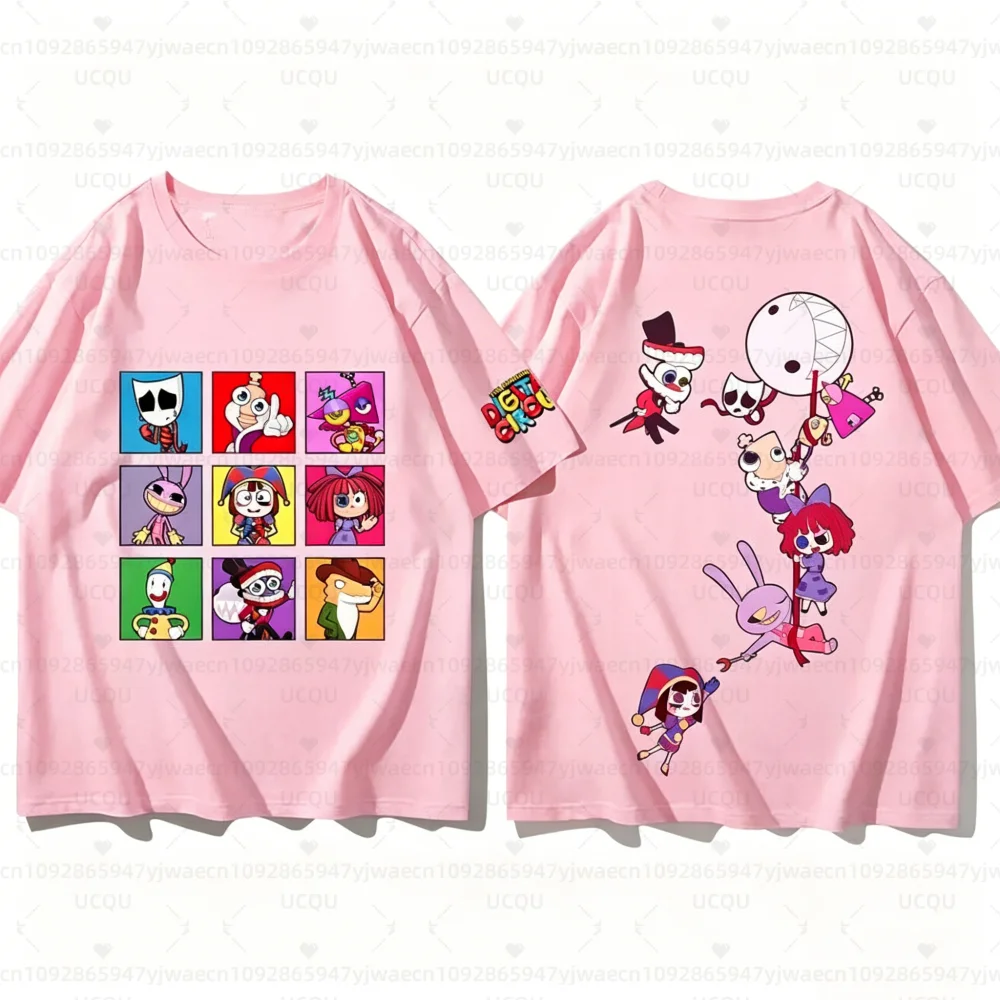 Sommer Damen Herren The Amazing Digital Circus Kurzarm Sommer Baumwolle Y2K Kleidung Bequeme Freizeitoberteile T-Shirt – Detail 5