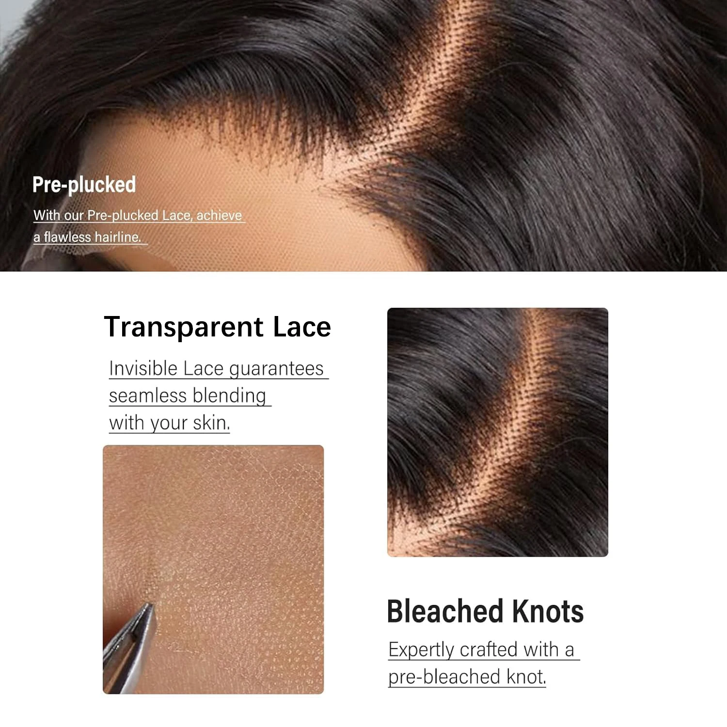 Полный парик шнурка 360, плотность 200, натуральная черная кость, прямая Hd, кружевная передняя часть, бразильские человеческие волосы, 100% предварительно выщипанные человеческие волосы