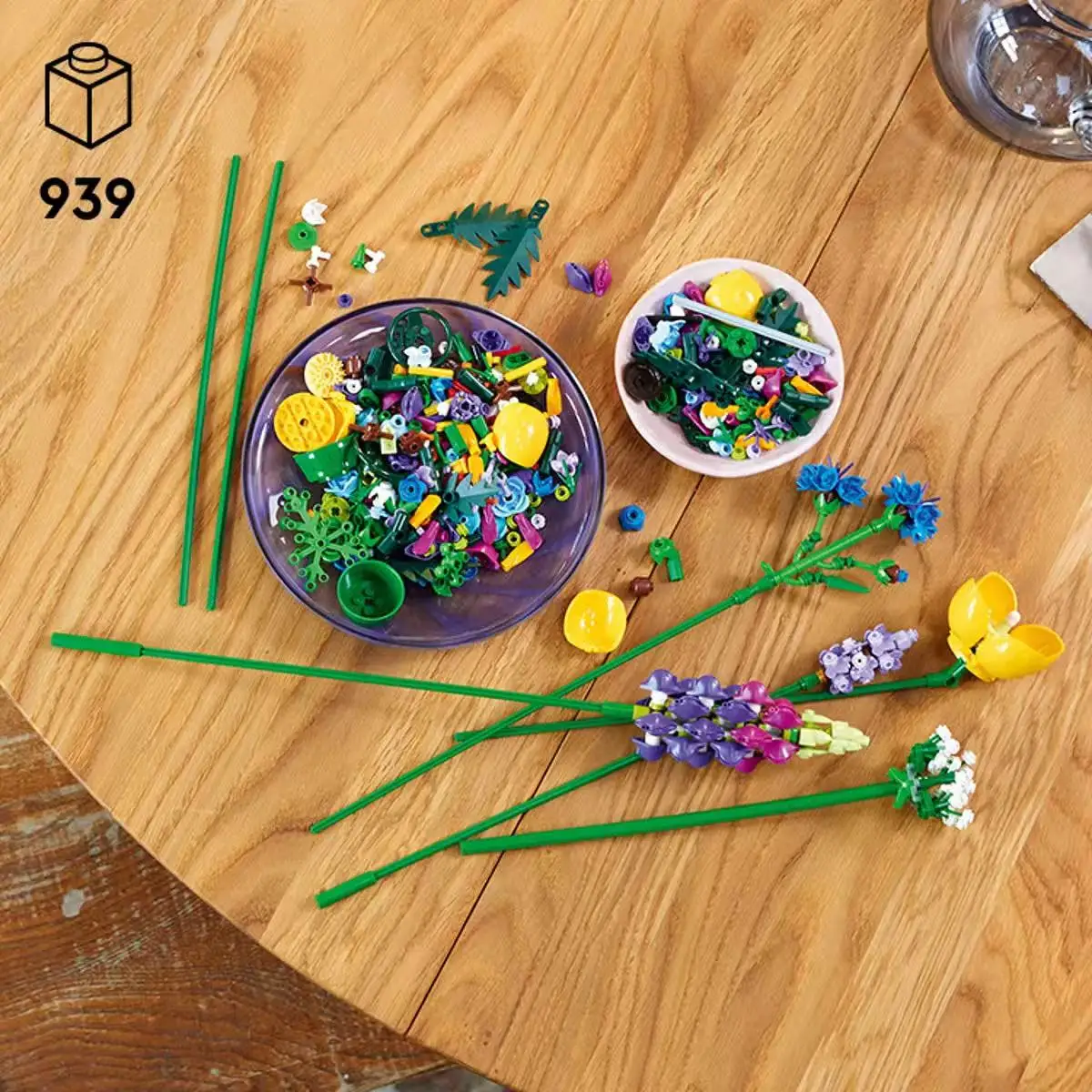 2025年新作 10313 10328 ローズブーケ組み立てキット、植物の家の装飾、女の子のロマンチックな誕生日プレゼントに最適