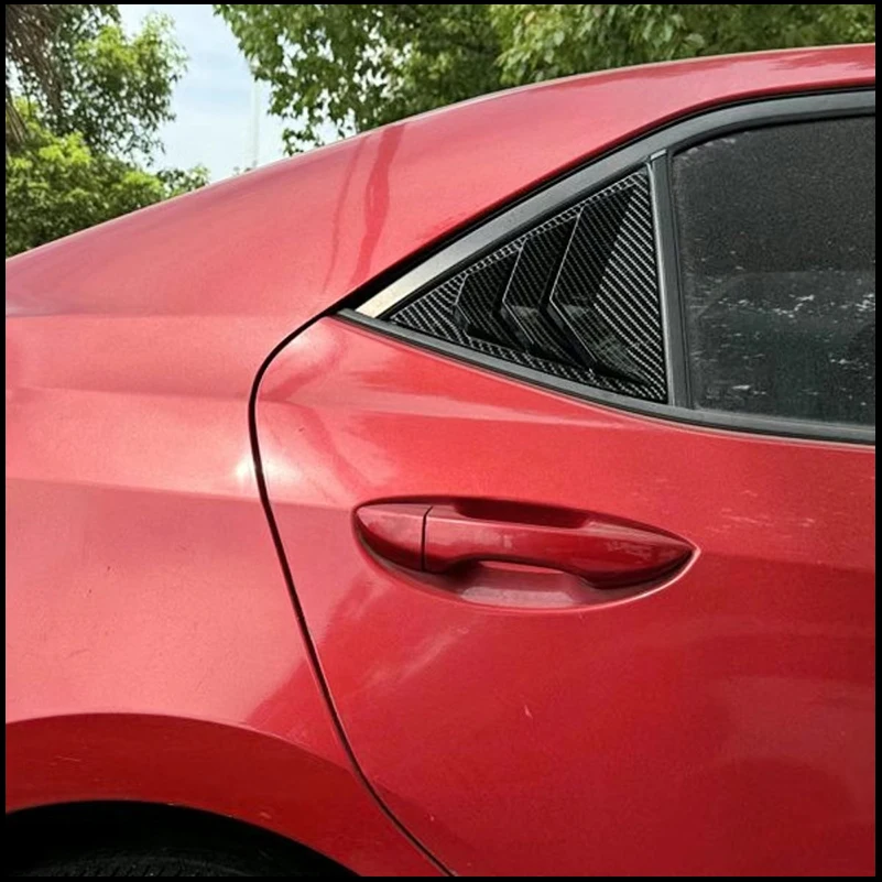 

For Toyota Corolla Sedan 2014-2017 Rear Window Blind Shades Louver Molding Vent Cover Sticker Trim Car-Styling Accessories